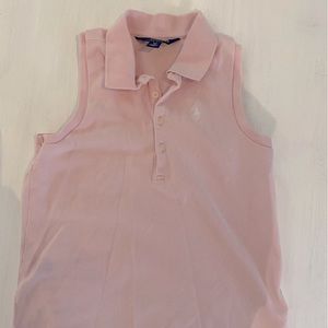Ralph Lauren Girls racerback sleeveless Polo shirt, Size 7